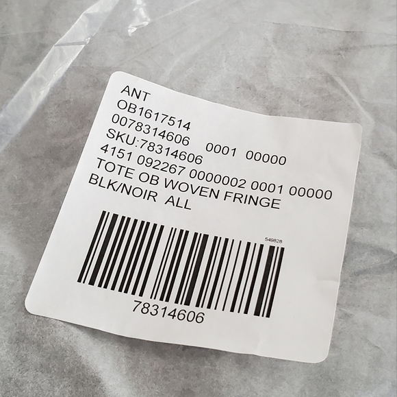 Anthropologie Woven Fringe Tote - black - Picture 7 of 7